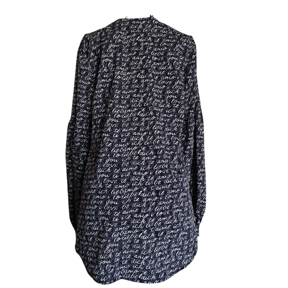 🍁CABI Te Amo Navy Blouse #5336 Love Top, Size XS - Picture 6 of 8